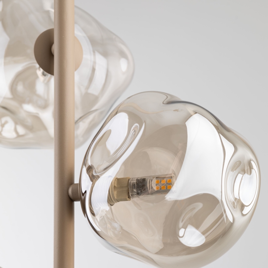 Brilagi - Lámpara colgante con cable VULCANO 3xG9/8W/230V beige/ahumado beige