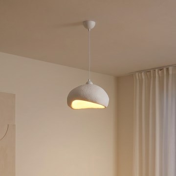 Brilagi - Lámpara colgante con cable WABI SABI 1xE27/40W/230V diámetro 32 cm blanca