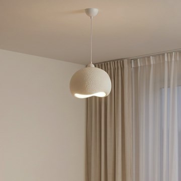 Brilagi - Lámpara colgante con cable WABI SABI 1xE27/40W/230V diámetro 34 cm blanca