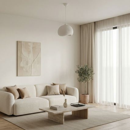 Brilagi - Lámpara colgante con cable WABI SABI 1xE27/40W/230V diámetro 34 cm blanca