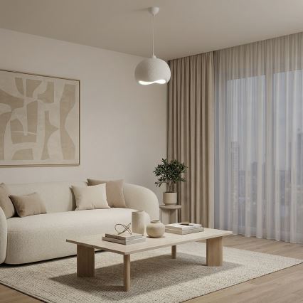 Brilagi - Lámpara colgante con cable WABI SABI 1xE27/40W/230V diámetro 34 cm blanca