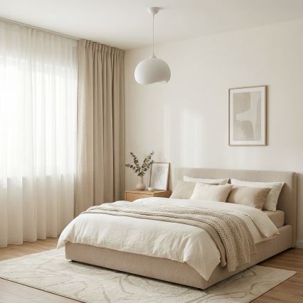 Brilagi - Lámpara colgante con cable WABI SABI 1xE27/40W/230V diámetro 34 cm blanca
