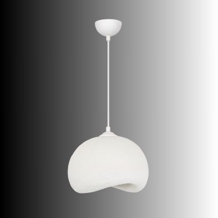 Brilagi - Lámpara colgante con cable WABI SABI 1xE27/40W/230V diámetro 34 cm blanca