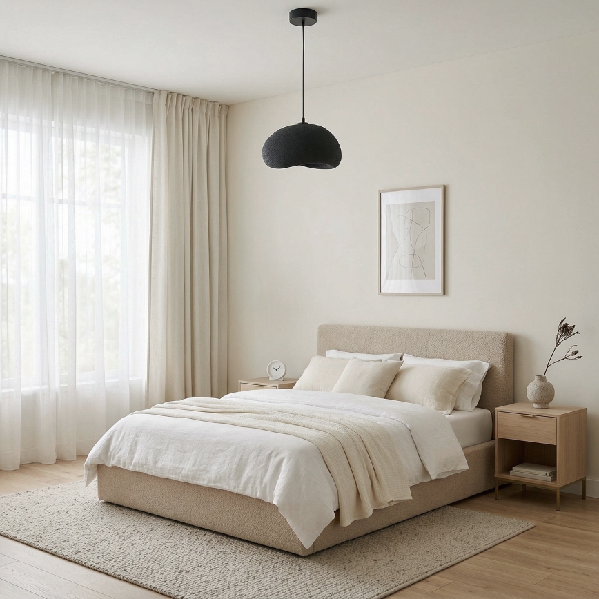 Brilagi - Lámpara colgante con cable WABI SABI 1xE27/40W/230V, diámetro 35 cm, negra