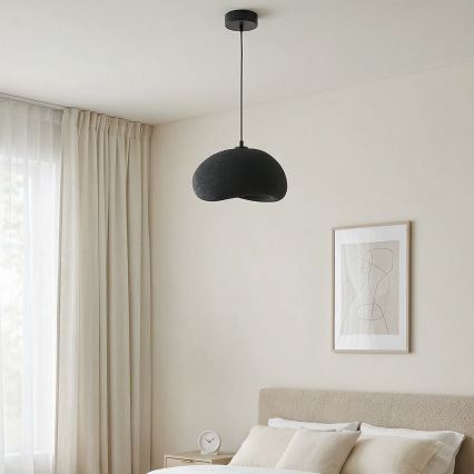 Brilagi - Lámpara colgante con cable WABI SABI 1xE27/40W/230V, diámetro 35 cm, negra
