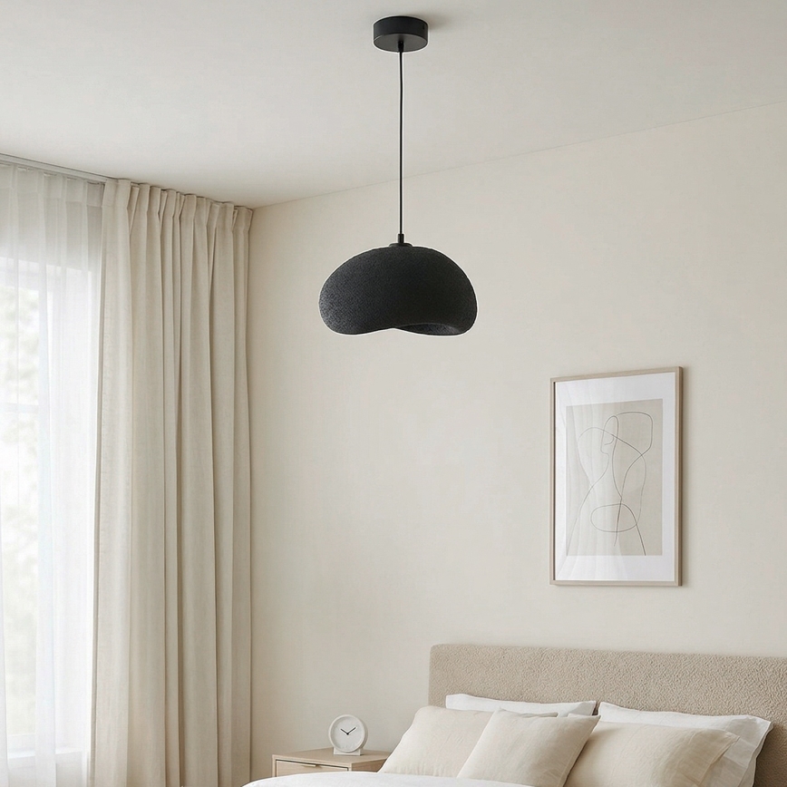 Brilagi - Lámpara colgante con cable WABI SABI 1xE27/40W/230V, diámetro 35 cm, negra