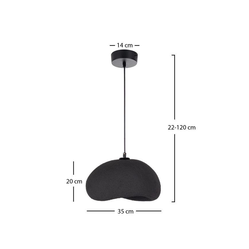 Brilagi - Lámpara colgante con cable WABI SABI 1xE27/40W/230V, diámetro 35 cm, negra