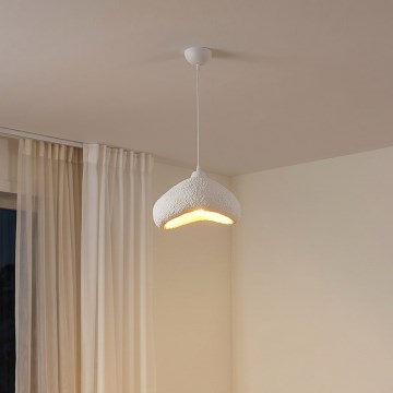 Brilagi - Lámpara colgante con cable WABI SABI 1xE27/40W/230V Ø 30 cm blanca