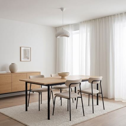 Brilagi - Lámpara colgante con cable WABI SABI 1xE27/40W/230V Ø 30 cm blanca