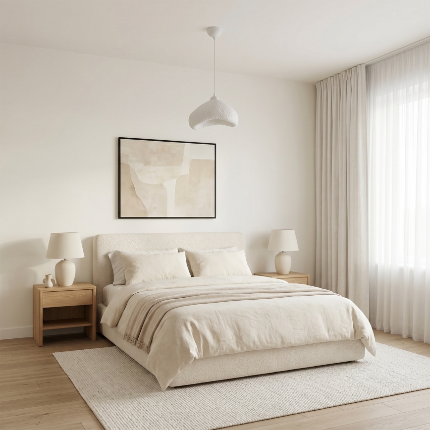 Brilagi - Lámpara colgante con cable WABI SABI 1xE27/40W/230V Ø 30 cm blanca