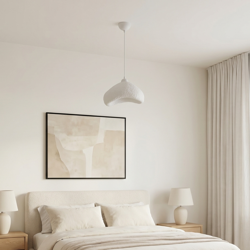 Brilagi - Lámpara colgante con cable WABI SABI 1xE27/40W/230V Ø 30 cm blanca