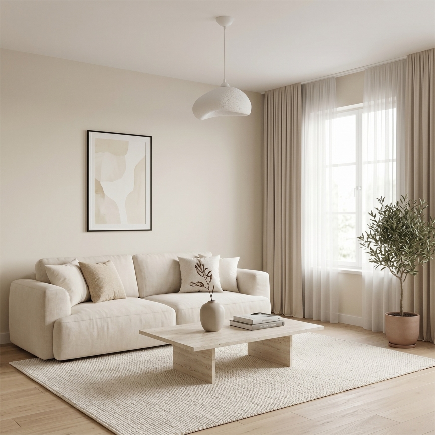 Brilagi - Lámpara colgante con cable WABI SABI 1xE27/40W/230V Ø 32 cm blanca