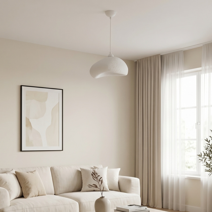 Brilagi - Lámpara colgante con cable WABI SABI 1xE27/40W/230V Ø 32 cm blanca