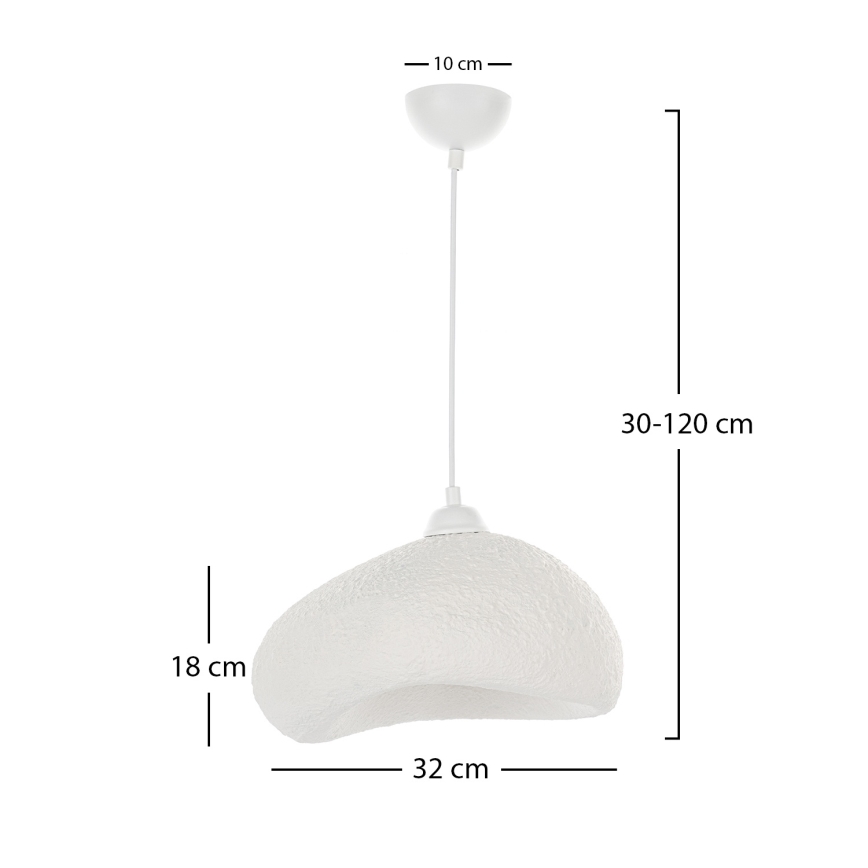 Brilagi - Lámpara colgante con cable WABI SABI 1xE27/40W/230V Ø 32 cm blanca