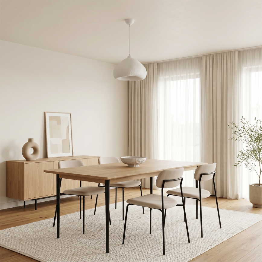 Brilagi - Lámpara colgante con cable WABI SABI 1xE27/40W/230V Ø 32 cm blanca
