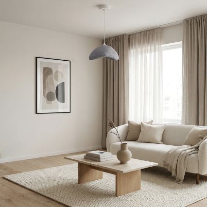 Brilagi - Lámpara colgante con cable WABI SABI 1xE27/40W/230V Ø 33 cm gris