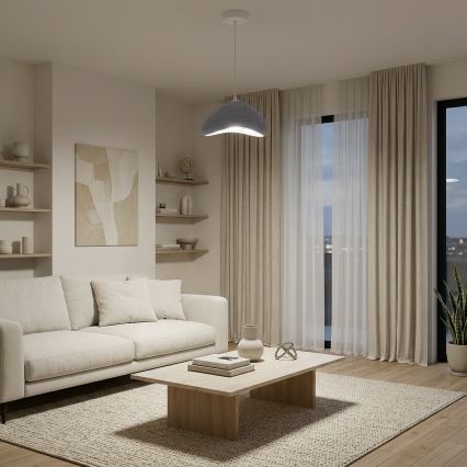 Brilagi - Lámpara colgante con cable WABI SABI 1xE27/40W/230V Ø 33 cm gris
