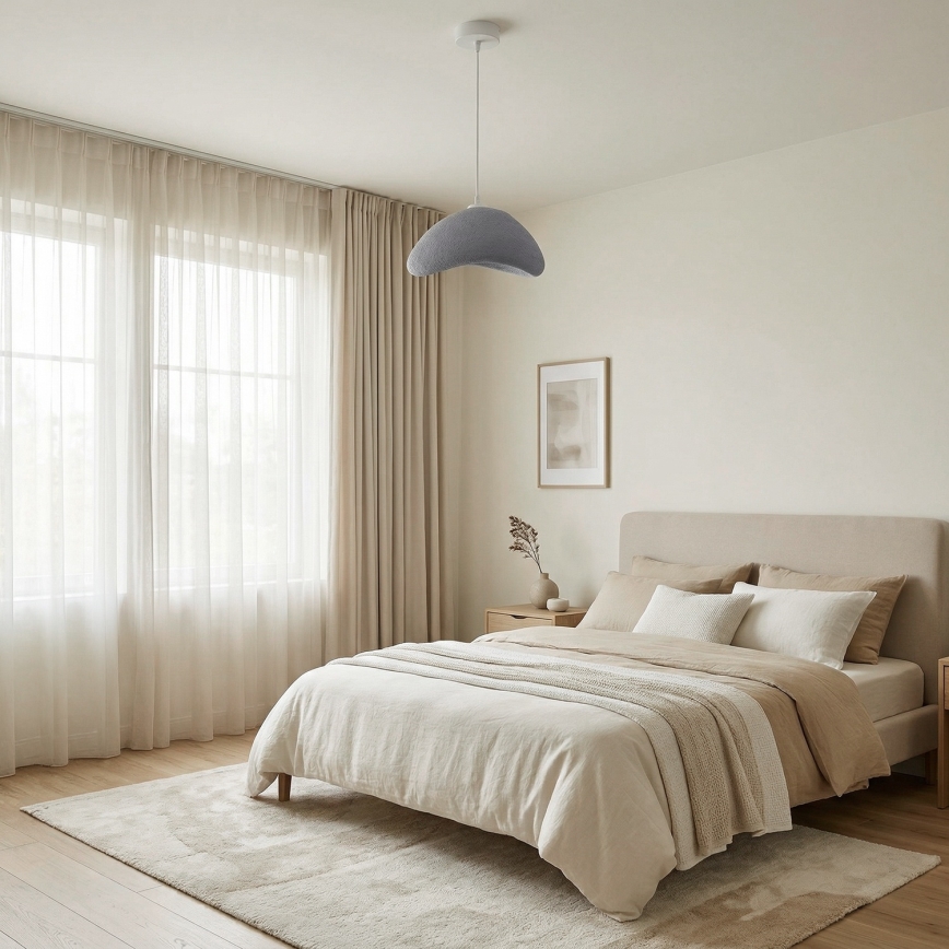Brilagi - Lámpara colgante con cable WABI SABI 1xE27/40W/230V Ø 33 cm gris