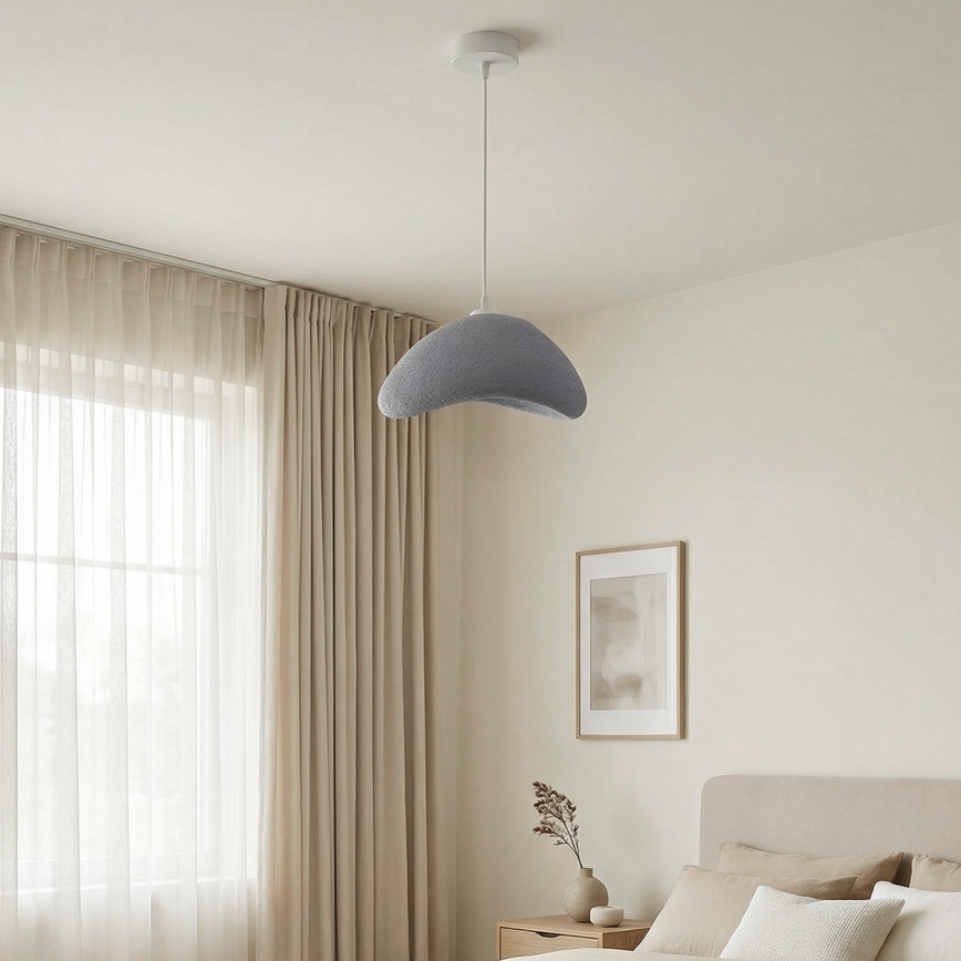 Brilagi - Lámpara colgante con cable WABI SABI 1xE27/40W/230V Ø 33 cm gris