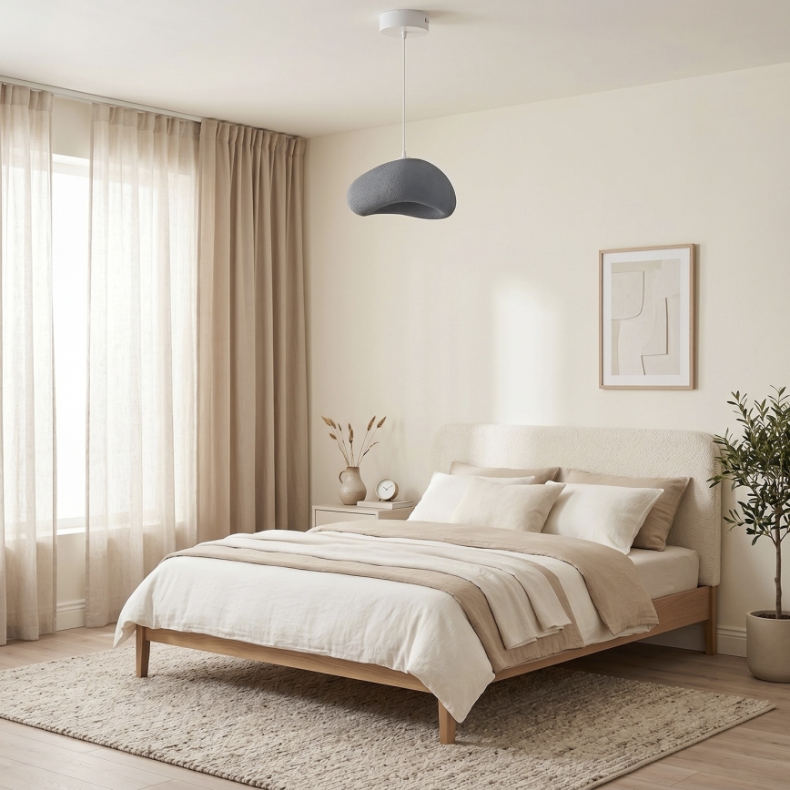Brilagi - Lámpara colgante con cable WABI SABI 1xE27/40W/230V Ø 35 cm gris