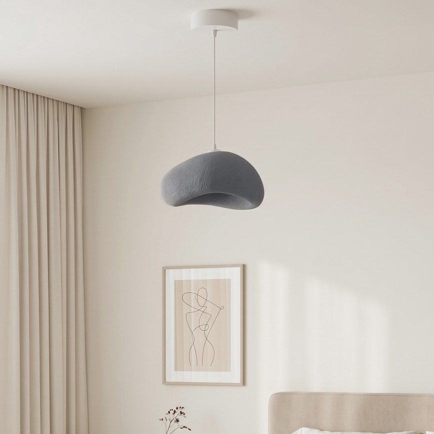 Brilagi - Lámpara colgante con cable WABI SABI 1xE27/40W/230V Ø 35 cm gris