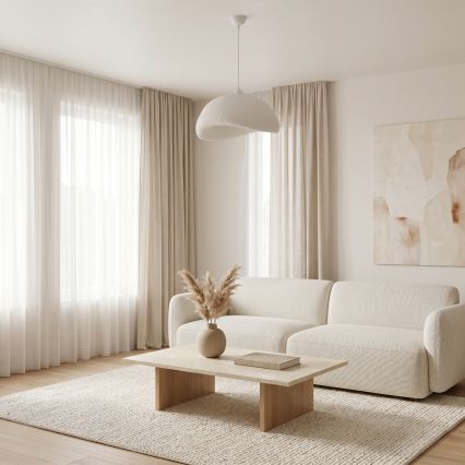 Brilagi - Lámpara colgante con cable WABI SABI 1xE27/40W/230V Ø 42 cm blanca