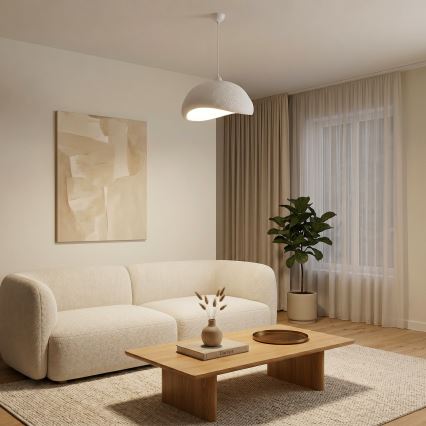 Brilagi - Lámpara colgante con cable WABI SABI 1xE27/40W/230V Ø 42 cm blanca