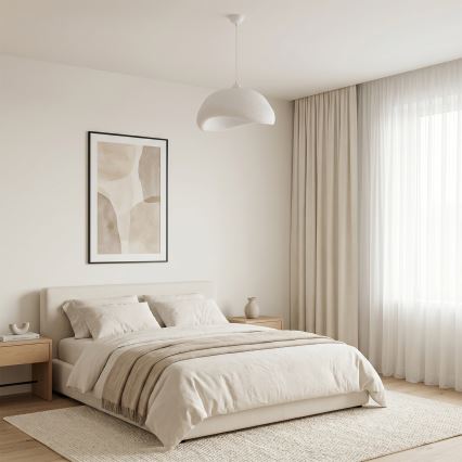 Brilagi - Lámpara colgante con cable WABI SABI 1xE27/40W/230V Ø 42 cm blanca