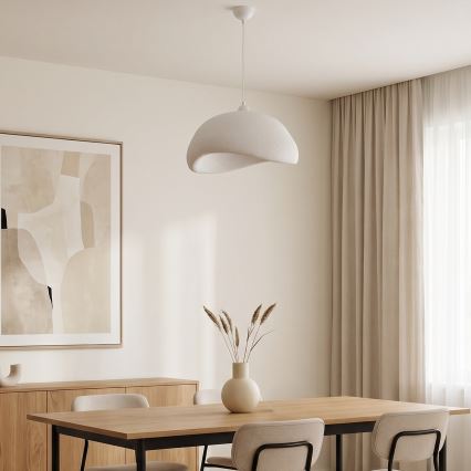 Brilagi - Lámpara colgante con cable WABI SABI 1xE27/40W/230V Ø 42 cm blanca