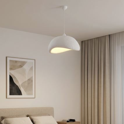 Brilagi - Lámpara colgante con cable WABI SABI 1xE27/40W/230V Ø 42 cm blanca