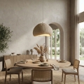 Brilagi - Lámpara colgante con cable WABI SABI 1xE27/40W/230V Ø 50 cm beige