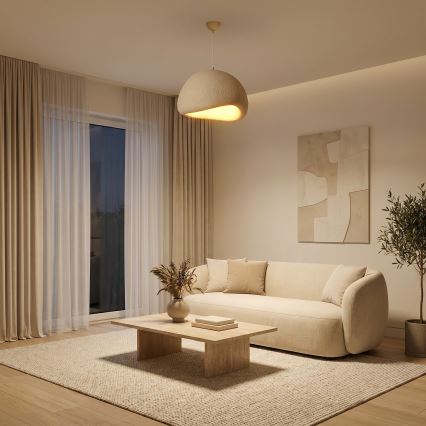 Brilagi - Lámpara colgante con cable WABI SABI 1xE27/40W/230V Ø 50 cm beige