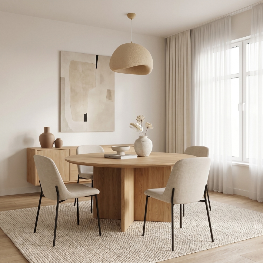 Brilagi - Lámpara colgante con cable WABI SABI 1xE27/40W/230V Ø 50 cm beige