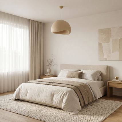 Brilagi - Lámpara colgante con cable WABI SABI 1xE27/40W/230V Ø 50 cm beige