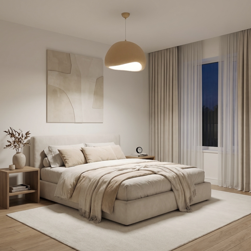 Brilagi - Lámpara colgante con cable WABI SABI 1xE27/40W/230V Ø 50 cm beige