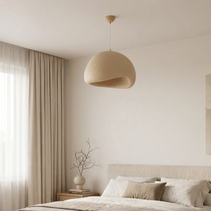 Brilagi - Lámpara colgante con cable WABI SABI 1xE27/40W/230V Ø 50 cm beige