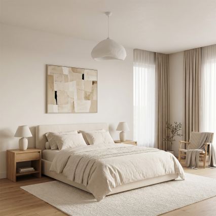 BRILAGI - Lámpara colgante con cable WABI SABI 1xE27/40W/230V Ø 50 cm blanca