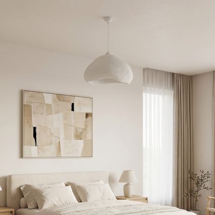 BRILAGI - Lámpara colgante con cable WABI SABI 1xE27/40W/230V Ø 50 cm blanca
