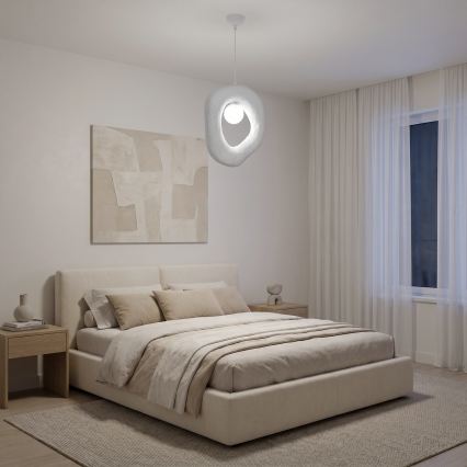 Brilagi - Lámpara colgante con cable WABI SABI 1xG9/8W/230V blanca