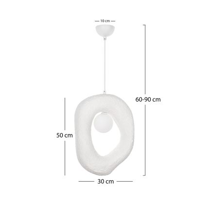 Brilagi - Lámpara colgante con cable WABI SABI 1xG9/8W/230V blanca
