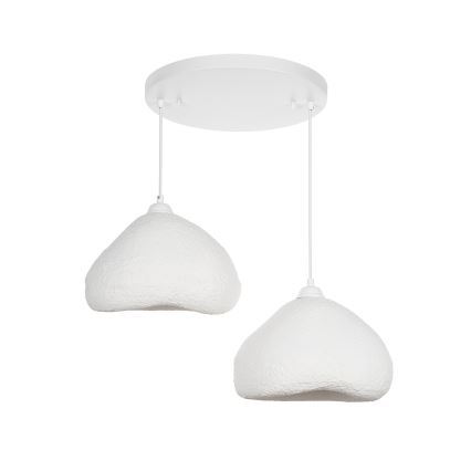 Brilagi - Lámpara colgante con cable WABI SABI 2xE27/40W/230V Ø 45 cm blanca