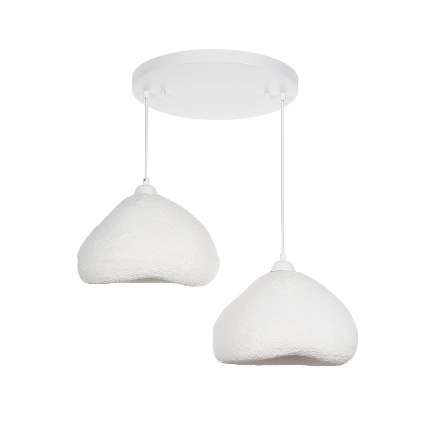 Brilagi - Lámpara colgante con cable WABI SABI 2xE27/40W/230V Ø 45 cm blanca