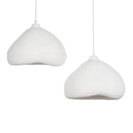 Brilagi - Lámpara colgante con cable WABI SABI 2xE27/40W/230V Ø 45 cm blanca