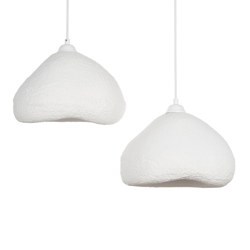 Brilagi - Lámpara colgante con cable WABI SABI 2xE27/40W/230V Ø 45 cm blanca