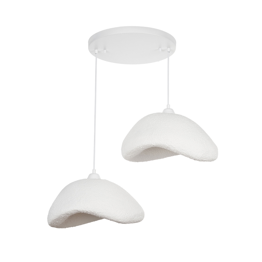 Brilagi - Lámpara colgante con cable WABI SABI 2xE27/40W/230V Ø 74 cm blanca