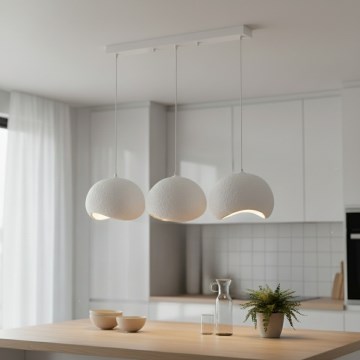 Brilagi - Lámpara colgante con cable WABI SABI 3xE27/40W/230V blanca