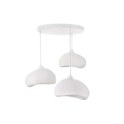Brilagi - Lámpara colgante con cable WABI SABI 3xE27/40W/230V diámetro 60 cm blanca