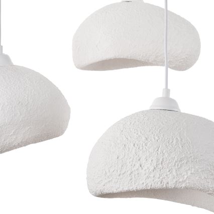 Brilagi - Lámpara colgante con cable WABI SABI 3xE27/40W/230V diámetro 60 cm blanca