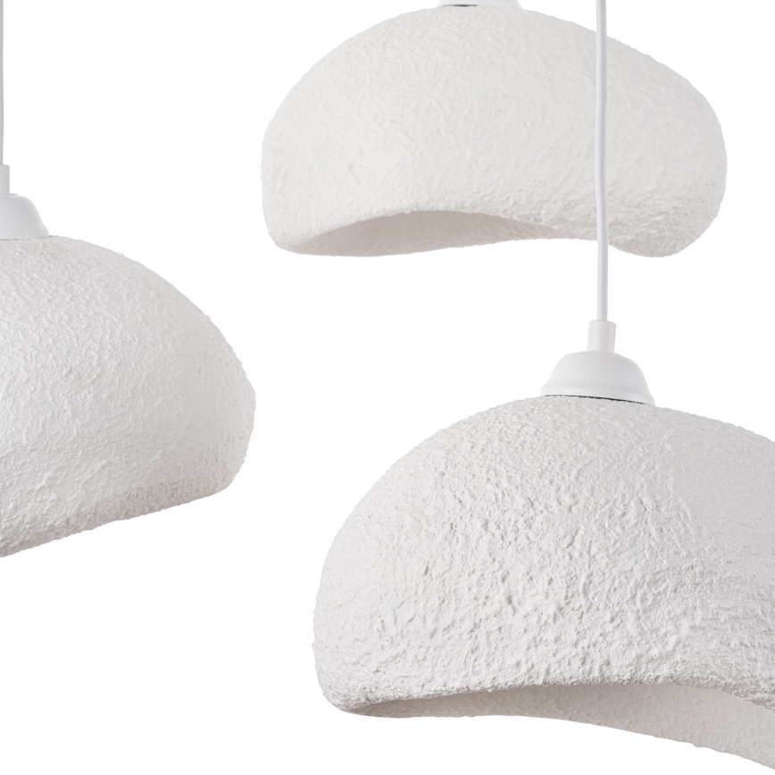 Brilagi - Lámpara colgante con cable WABI SABI 3xE27/40W/230V diámetro 60 cm blanca
