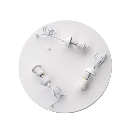 Brilagi - Lámpara colgante con cable WABI SABI 3xE27/40W/230V diámetro 60 cm blanca